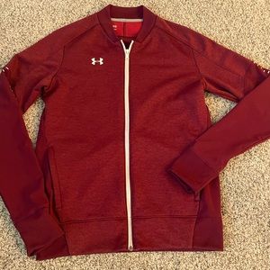 under armour zip up running jacket, like new, womens medium tall